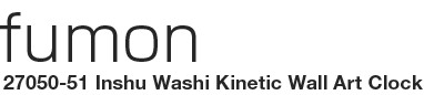 fumon 27050-51 Inshu-Washi Kinetic Wall Art Clock